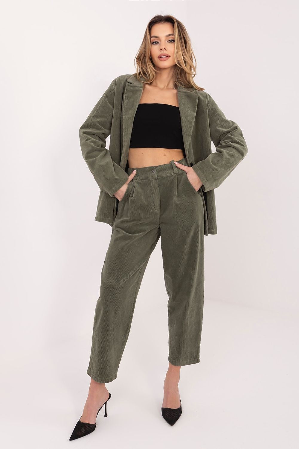 corduroy trousers model 224998 Rue Paris