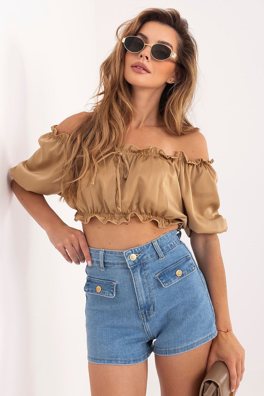 Denim shorts model 228037 Factory Price