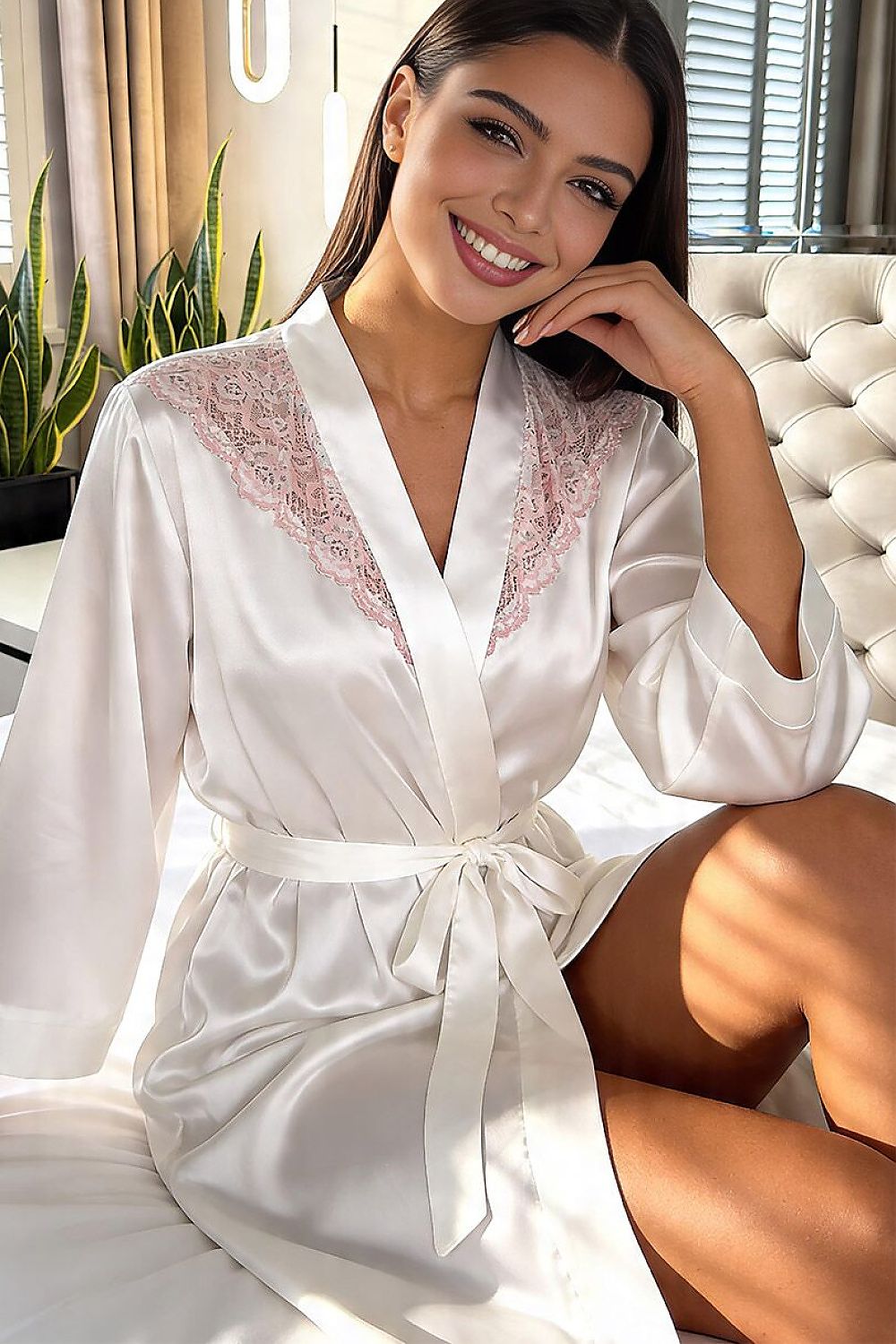 Short bathrobe model 228621 Donna