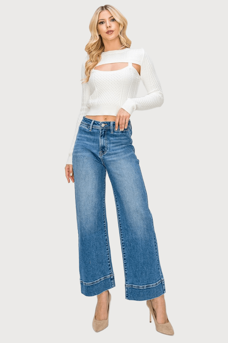 Wide Leg Jeans - CELIA MODA