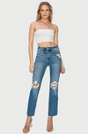 High Rise Straight Jeans - CELIA MODA