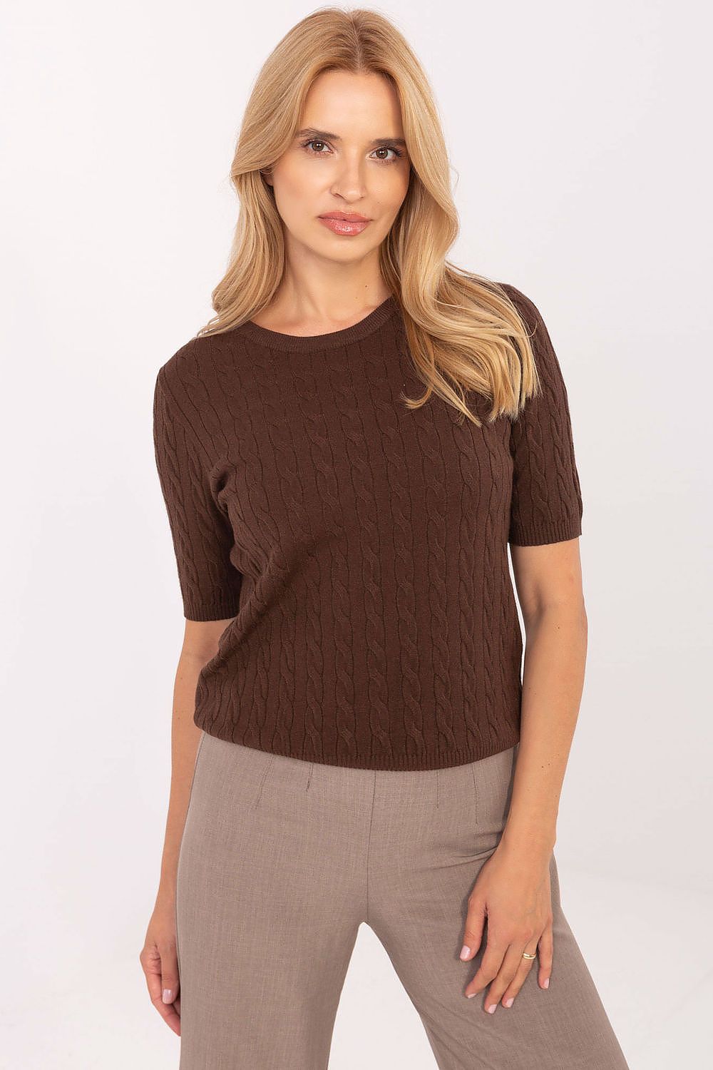  Short sleeve sweater model 216764 Factory Price 