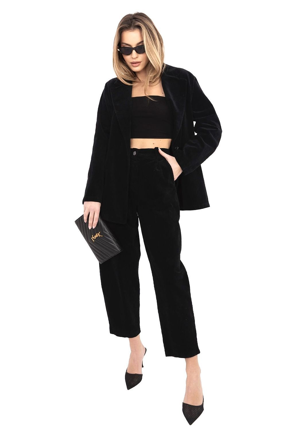  corduroy trousers model 225001 Rue Paris 